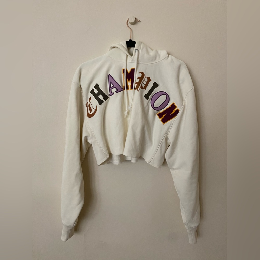 Champion Cropped Embellished Hoodie